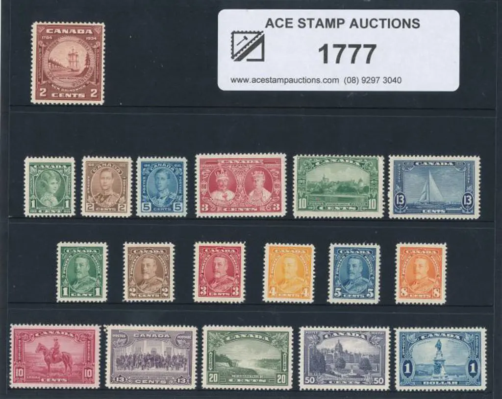 Canada 1934 New Brunswick & 1935 SJ & defins to $1 ... Image 1++