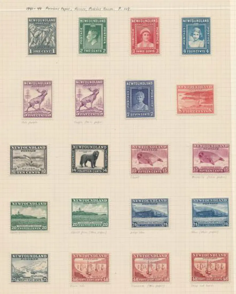 Canada - Newfoundland 1941/44 defins to 48¢. Fresh ... Image 1++