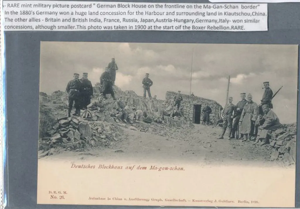 China 1900 Postcard b&w unused showing German ... Image 1++