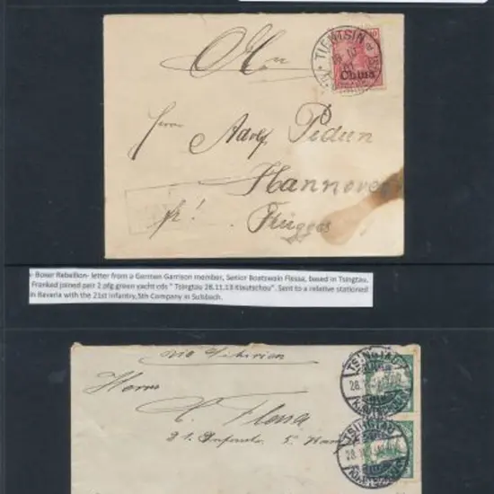 1913 (28th Nov) letter from a German Garrison ...