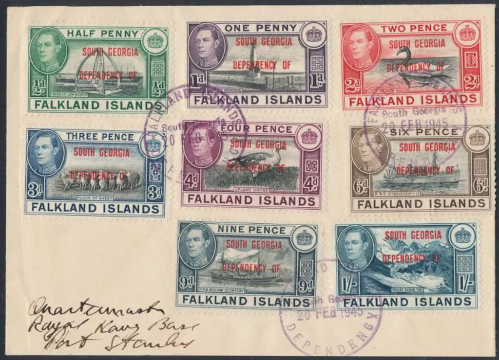 Falkland Islands Dependencies 1945 cover to Royal ... Image 1++