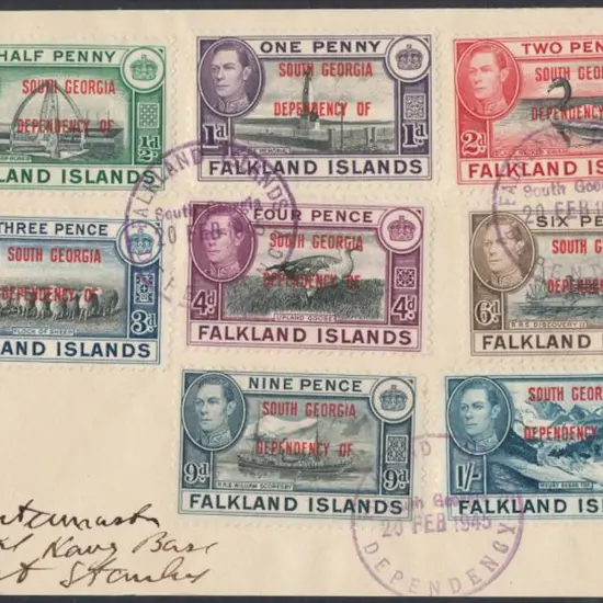 Falkland Islands Dependencies 1945 cover to Royal ...