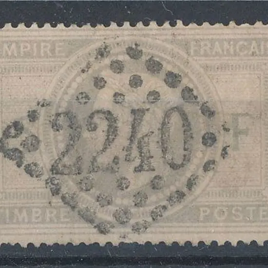 France 1869 5f grey lilac on greyish with central ...