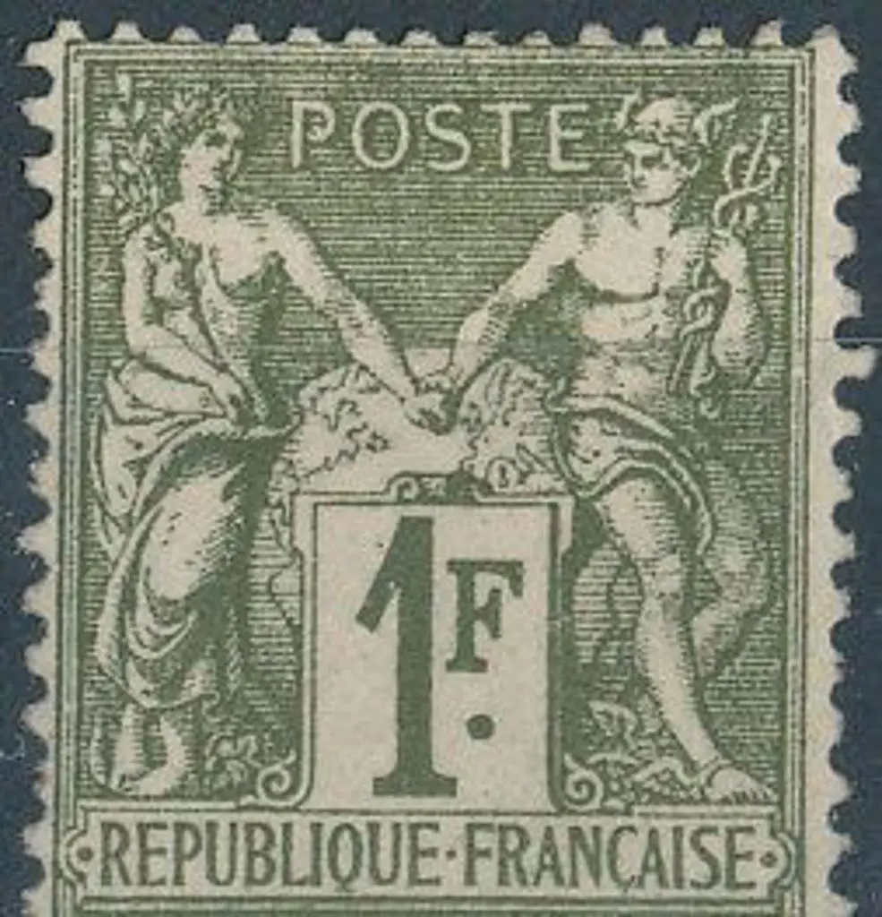 France 1876/85 1f Type I Peace & Commerce. Sound ... Image 1++