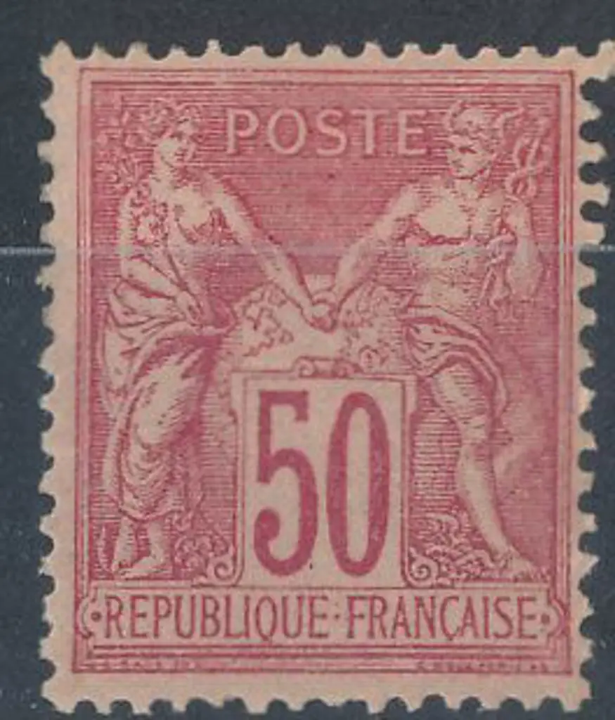 France 1877/90 50¢ deep rose Type II. Fine MLH. SG ... Image 1++