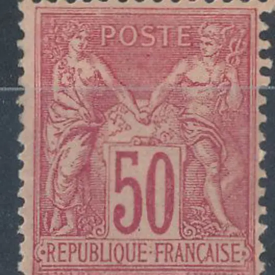 France 1877/90 50¢ deep rose Type II. Fine MLH. SG ...