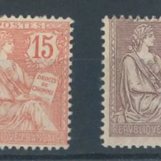 France 1902 Mouchon Type II 10c, 15c, 20c & 25c ...