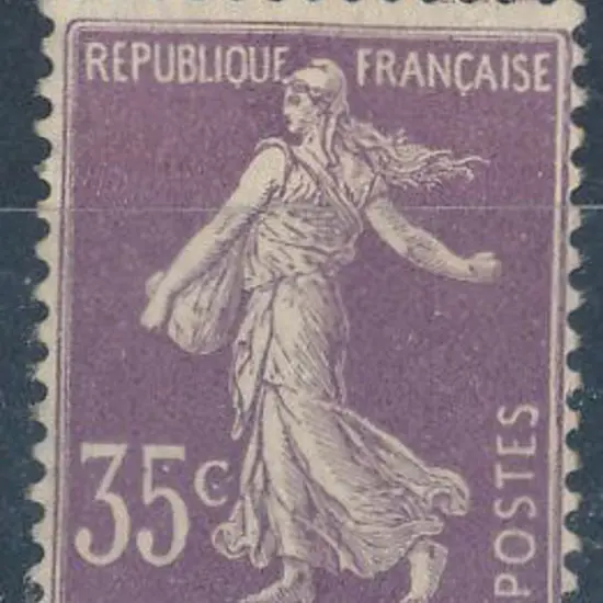 France 1906 35¢ violet Sower type I (thin figures) ...