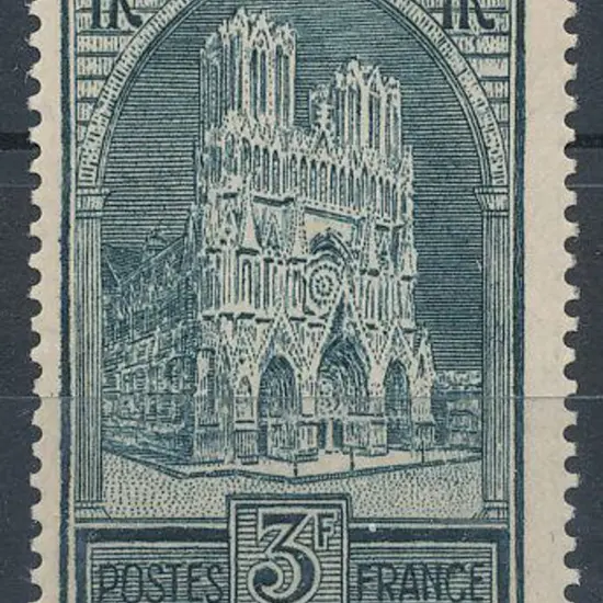 France 1929/33 3f slate blue Cathedral Type II. ...