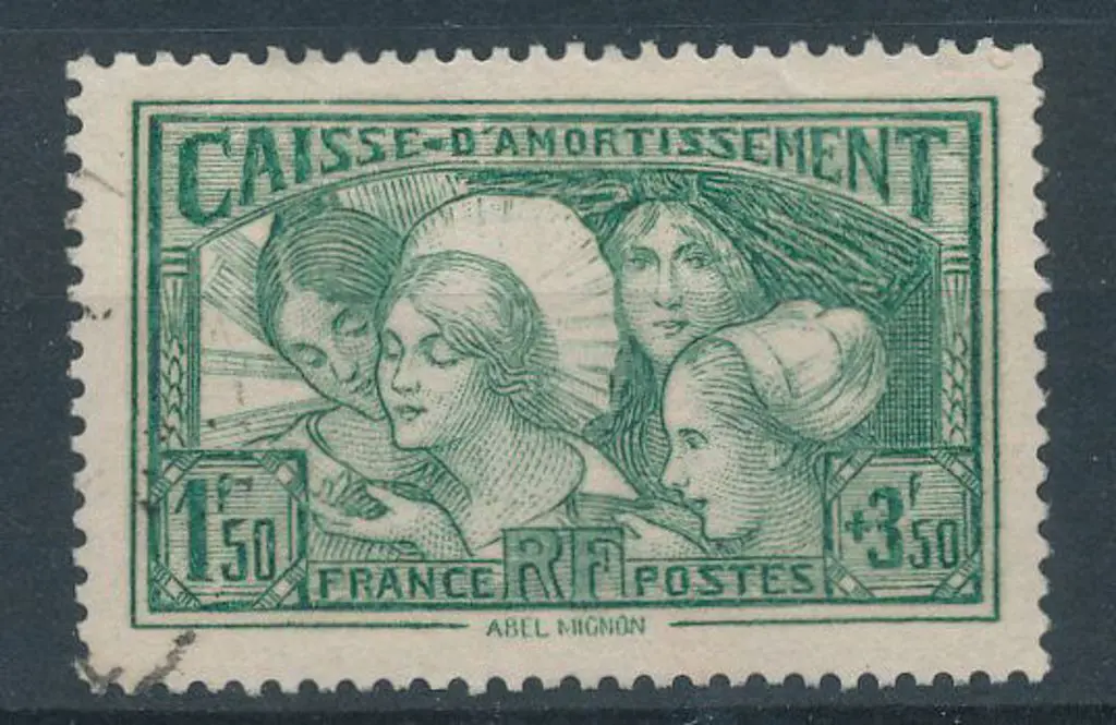 France 1931 1f50 + 3f50 green Sinking Fund. Very ... Image 1++