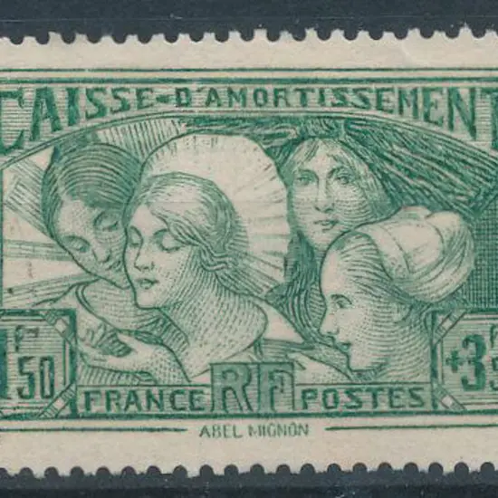 France 1931 1f50 + 3f50 green Sinking Fund. Very ...