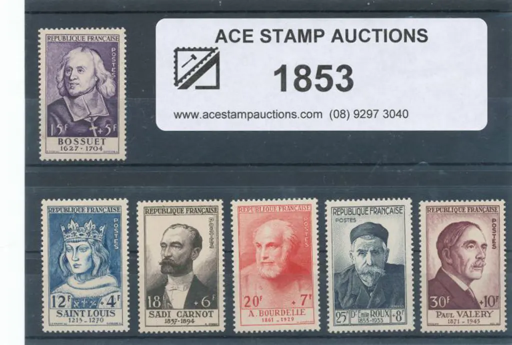 France 1954 National Relief Fund set of 6 MUH. SG ... Image 1++