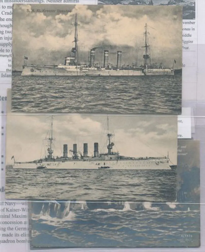 Germany WWI Postcards (b&w) featuring destroyer ... Image 1++