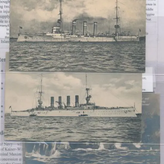 Germany WWI Postcards (b&w) featuring destroyer ...