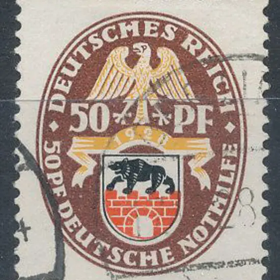 Germany 1928 50pf Welfare Fund Arms fine used. ...