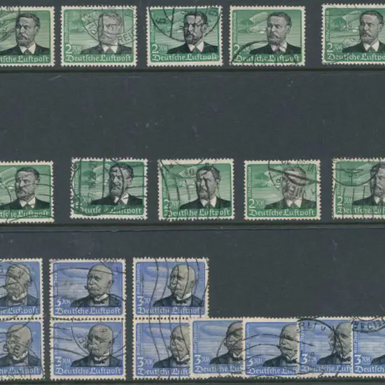 Germany 1934 2m Lilienthal & 3m Zeppelin used. SG ...
