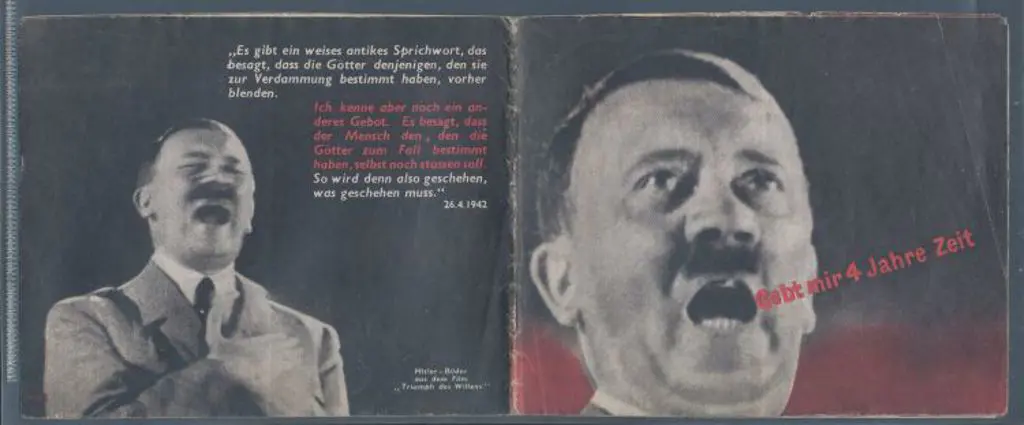Germany WWII rare propaganda leaflet with Hitler ... Image 1++