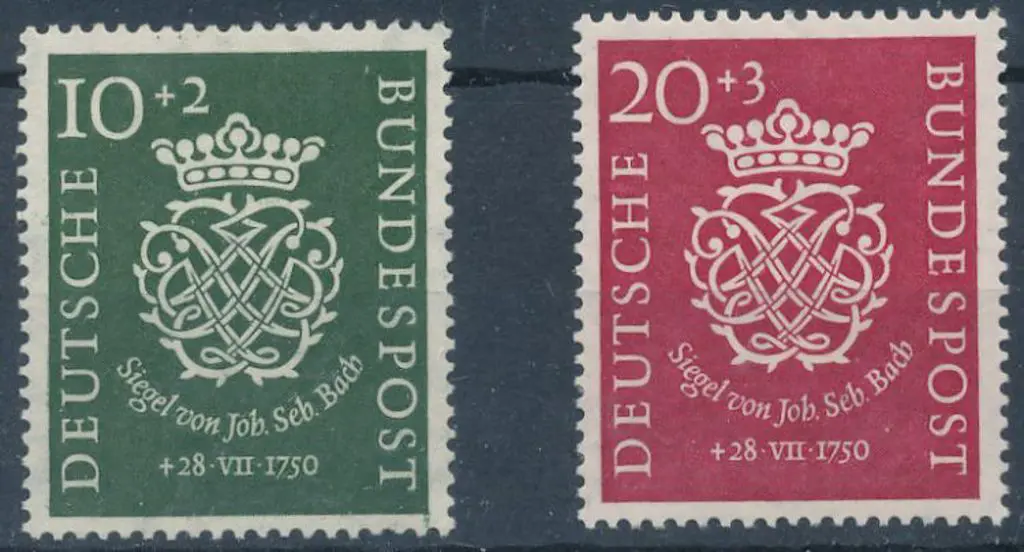 Germany West 1950 Bach pair MLH. SG 1043/4 Cat. ... Image 1++