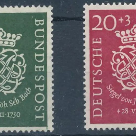 Germany West 1950 Bach pair MLH. SG 1043/4 Cat. ...