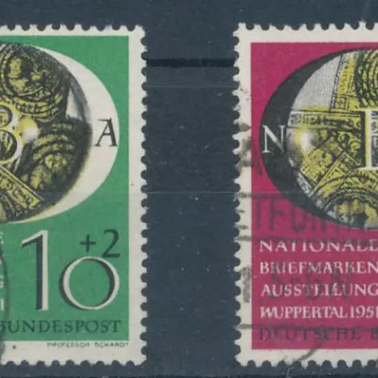 Germany West 1951 Wappertal Exhibition pair. Very ...
