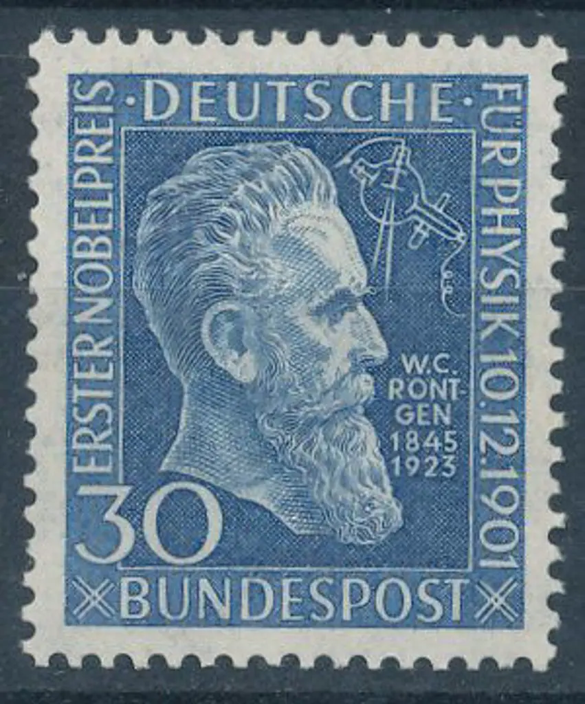 Germany West 1951 30pf Rontgen MUH. Mi 147 Cat. ... Image 1++