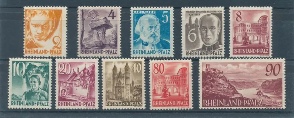 Germany - French Zone 1948 Rheinland-Pfatz "no pf ... Image 1++