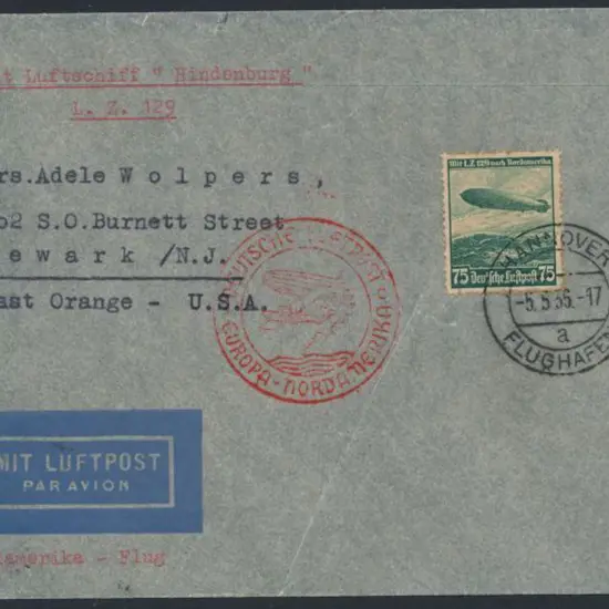 Germany - Zeppelin Mails 1936 (5th May) ...