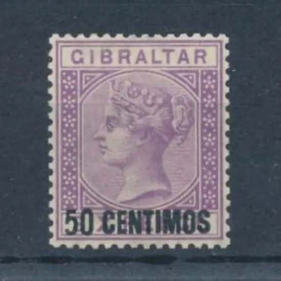 Gibraltar 1889 40c on 4d orange-brown, 50c on 6d ...
