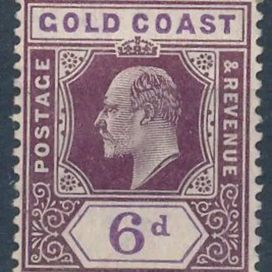 Gold Coast 1906 6d dull purple & violet KGV on ...