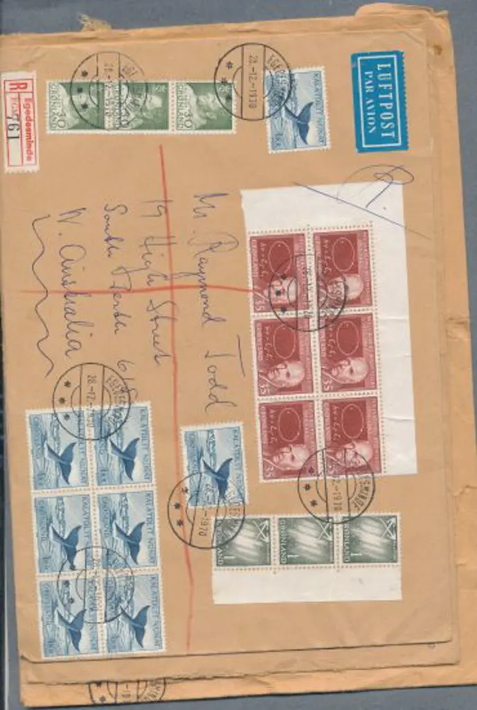 Greenland 1970/71 airmail covers to W.A. bearing ... Image 1++