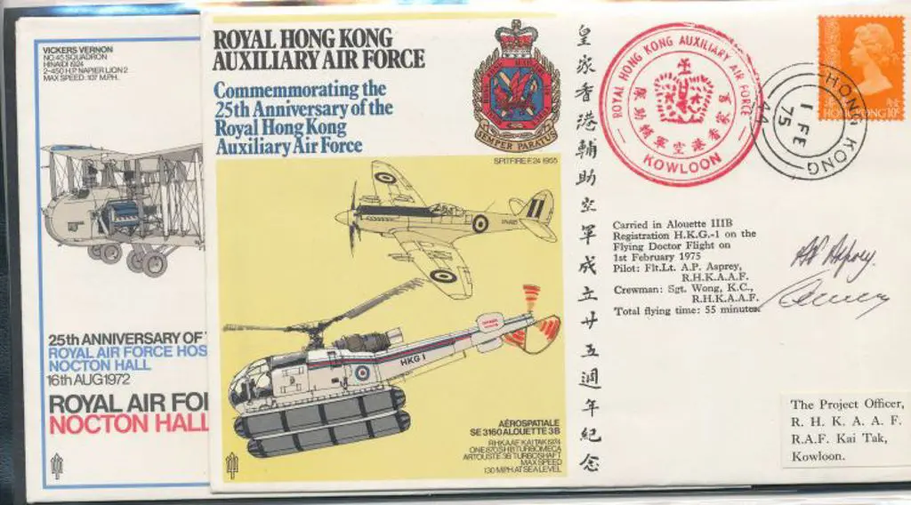 Hong Kong 1971-1978 selection of RAF flight covers ... Image 1++