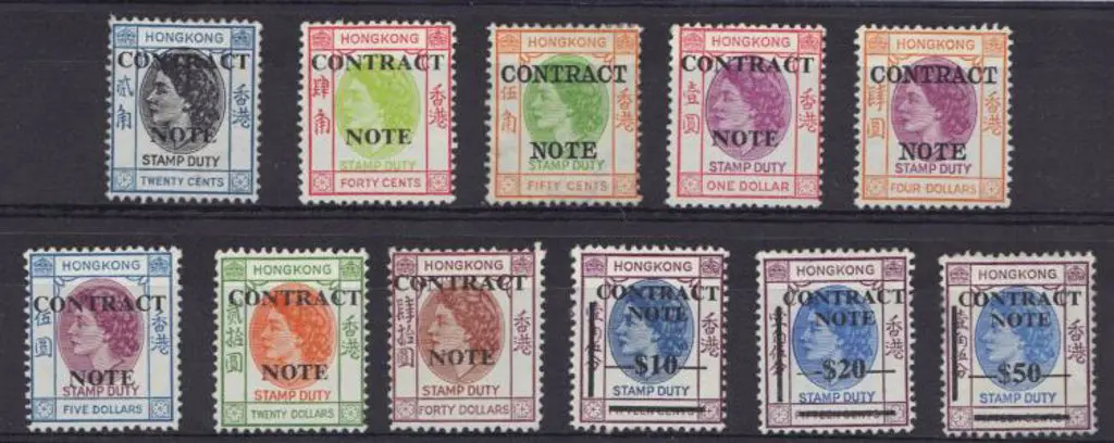 Hong Kong QEII revenues ovpt "Contract Note" with ... Image 1++