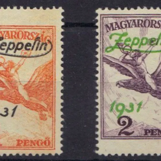 Hungary 1931 Zeppelin overprints. MUH Average ...