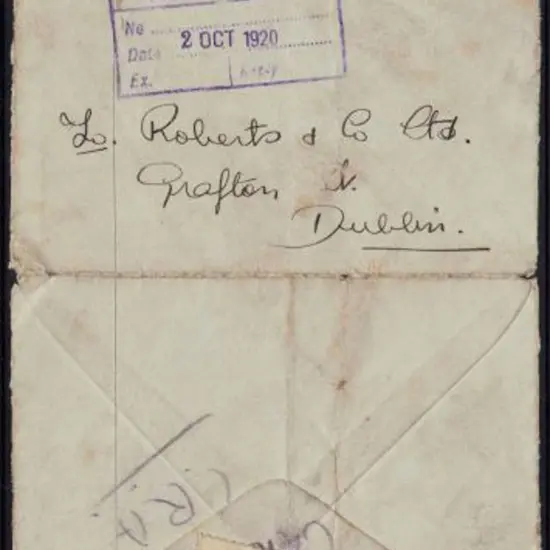 Ireland 1920 (25th Sept) env to Dublin with GB 2d ...