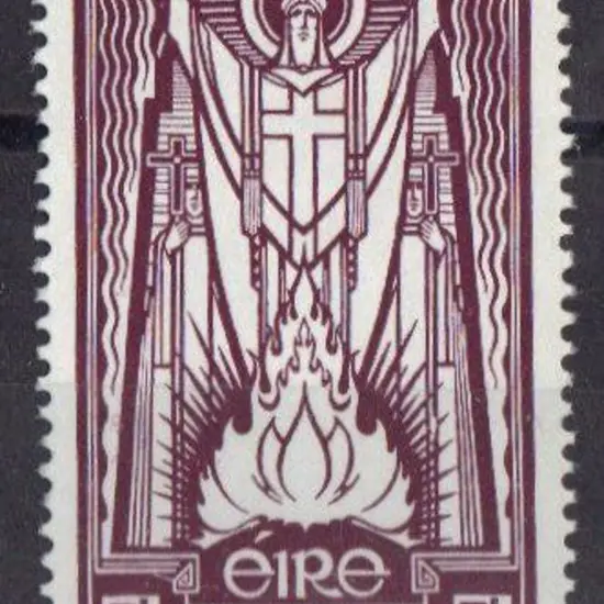 Ireland 1942 5/- St Patrick on chalk surfaced ...