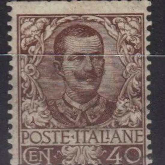 Italy 1901 40¢ brown MLH with typical streaky gum. ...