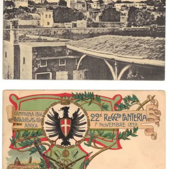 Italy 1906 postcard from 22nd Reggimento Fanteria ...
