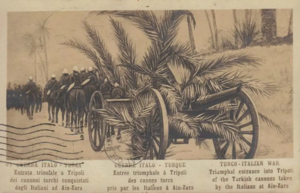 Italy 1912 Postcard showing Triumphal entry of ... Image 1++