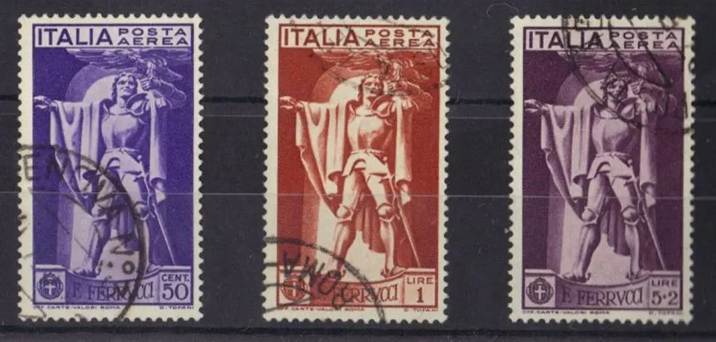 Italy 1930 Ferrucci Airmails. Very F/U. SG 287/9 ... Image 1++
