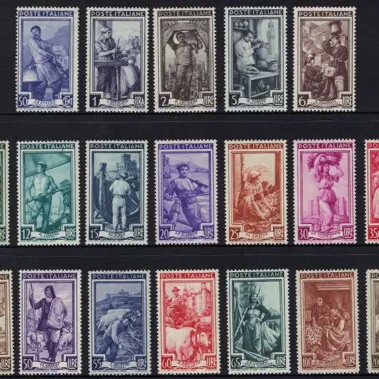 Italy 1950 Provincial Occupations set of 19. MLH. ...