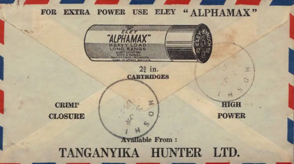 KUT 1956 3rd Jan) advertising envelope with an ad ... Image 1++