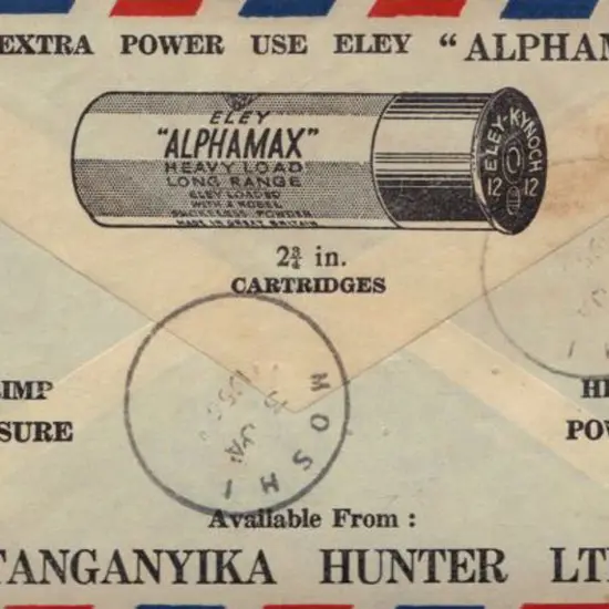 KUT 1956 3rd Jan) advertising envelope with an ad ...