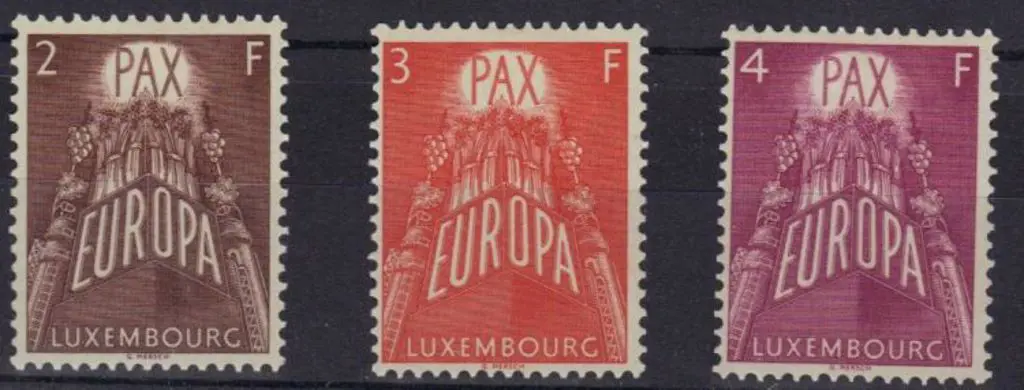 Luxembourg 1957 Europa set MLH. SG 626/28 Cat. ... Image 1++