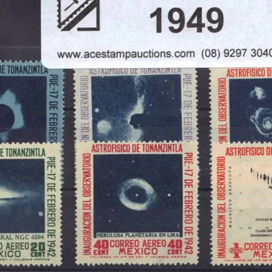 Mexico 1942 Observatory set of 6. MUH Cat. £68 MLH ...