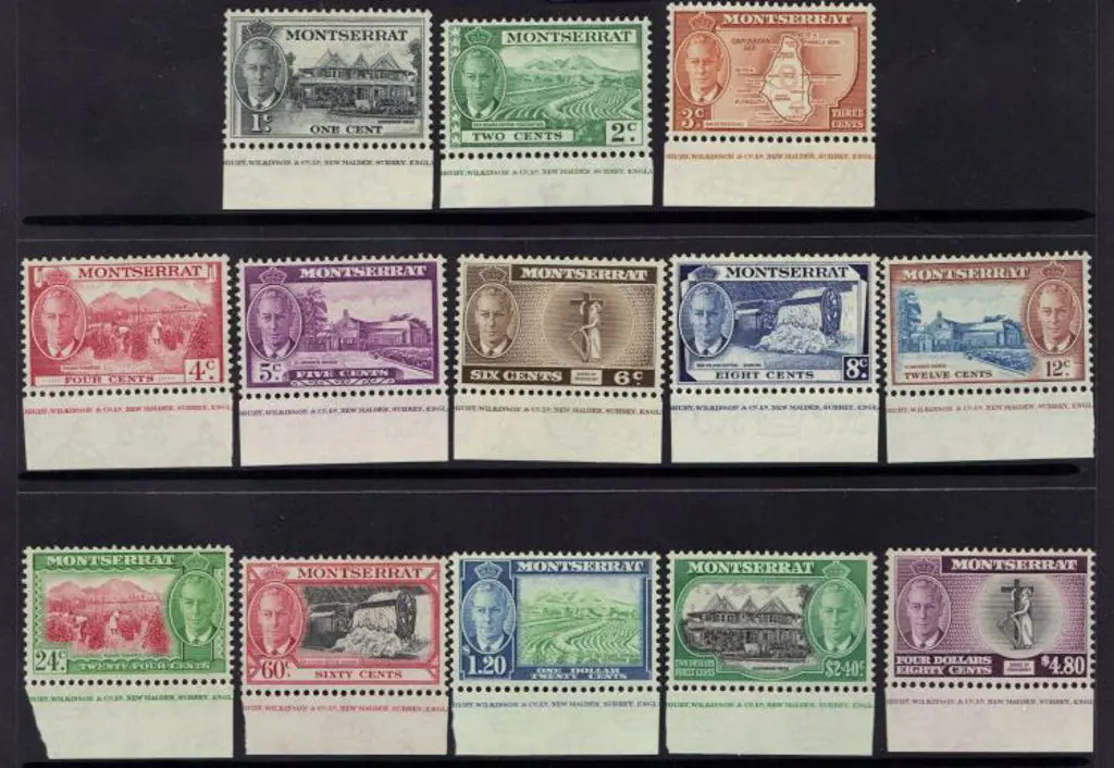 Montserrat 1951 KGVI pictorials MLH  to $4.80 with ... Image 1++