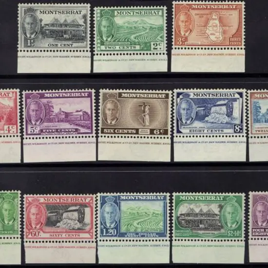 Montserrat 1951 KGVI pictorials MLH  to $4.80 with ...