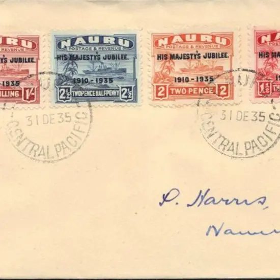 Nauru 1935 (31st Dec) Silver Jubilee set of 4 ...