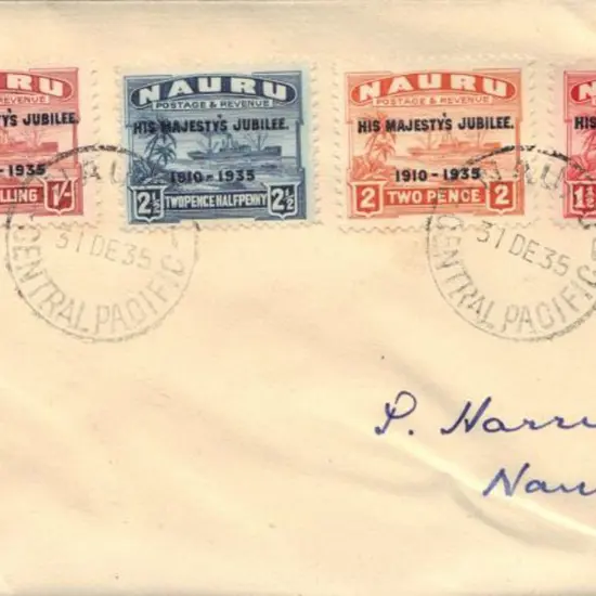 Nauru 1935 (31st Dec) Silver Jubilee set of 4 ...