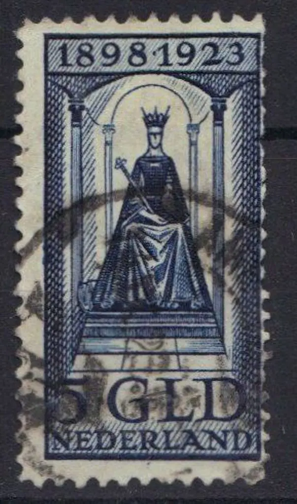 Netherlands 1923 5g blue Jubilee used. Centred to ... Image 1++