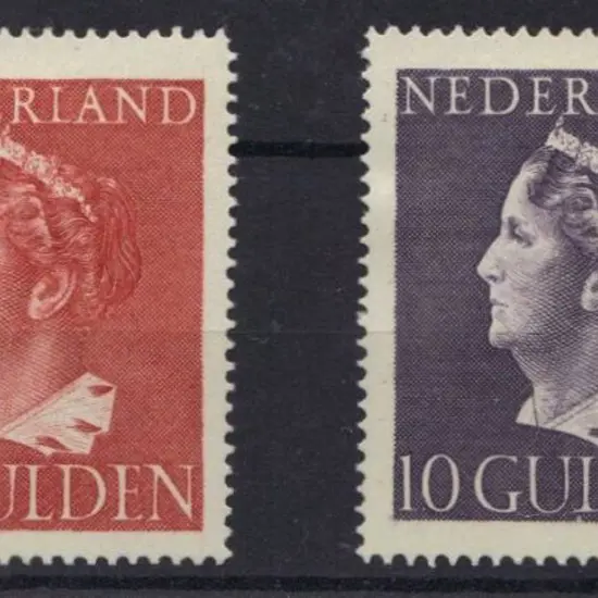 Netherlands 1946 2½G & 10G Queen Wilhelmina. Mint ...